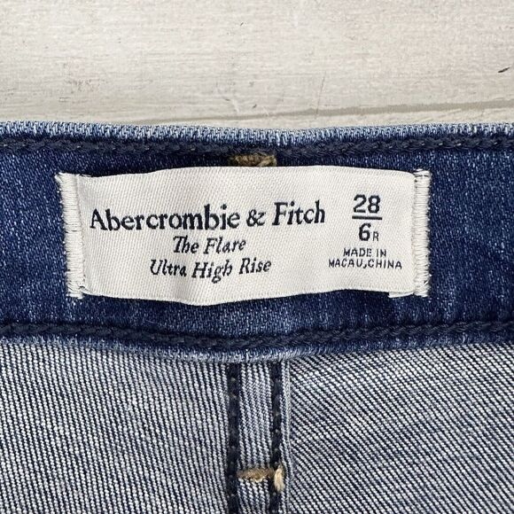 Abercrombie & Fitch Blue Flare Jeans - Picture 10 of 16